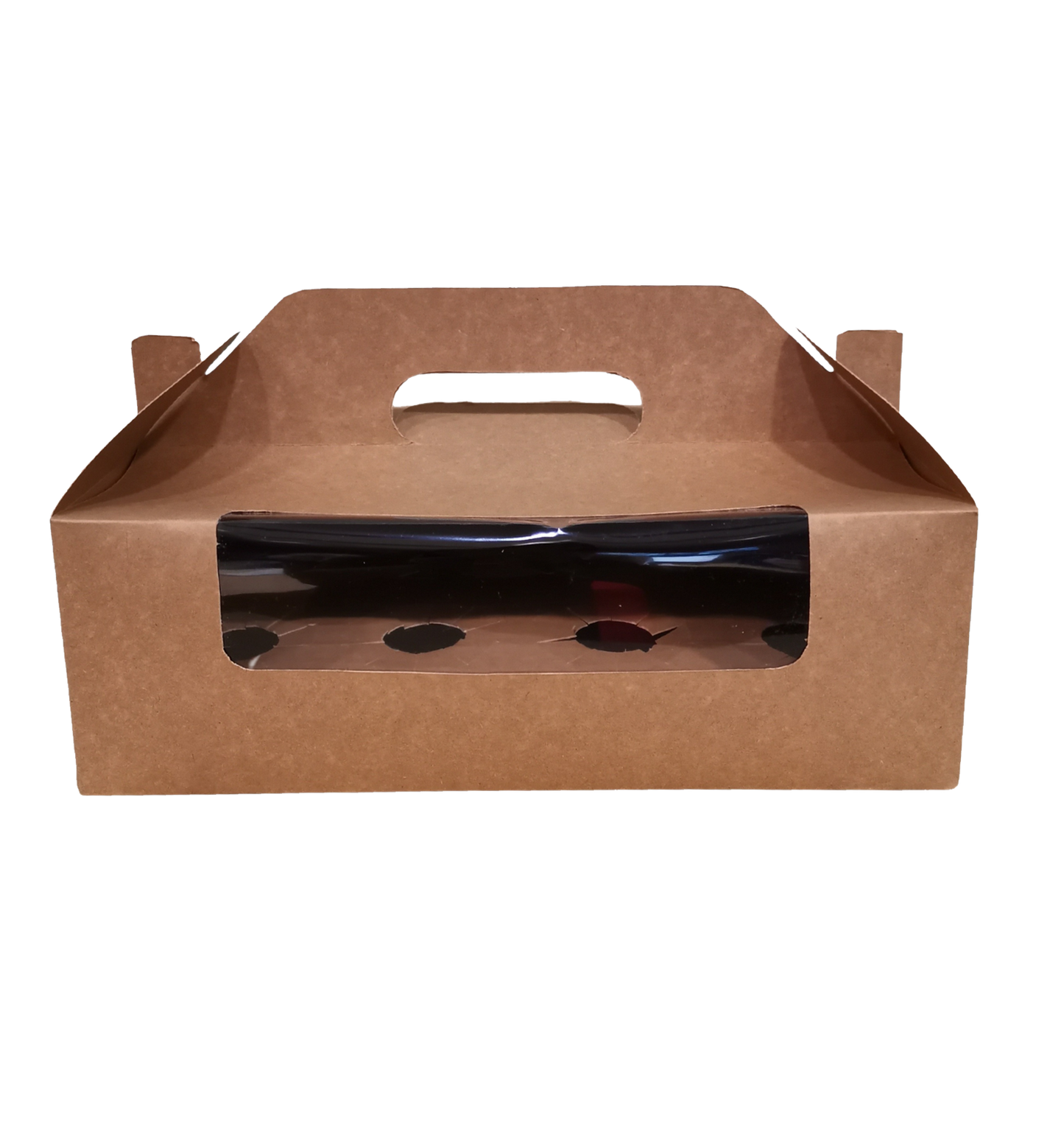 Cupcake Handle Window Box (Brown Kraft)