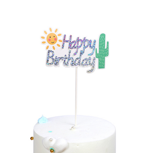 Topper (DC408) Happy Birthday Cactus
